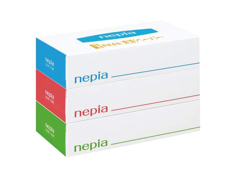 ネピアティッシュ3個パック【300枚(150組)】箔押し名入れ(1ヶ所) ネピアティッシュ3個パック【300枚(150組)】箔押し名入れ(1ヶ所)